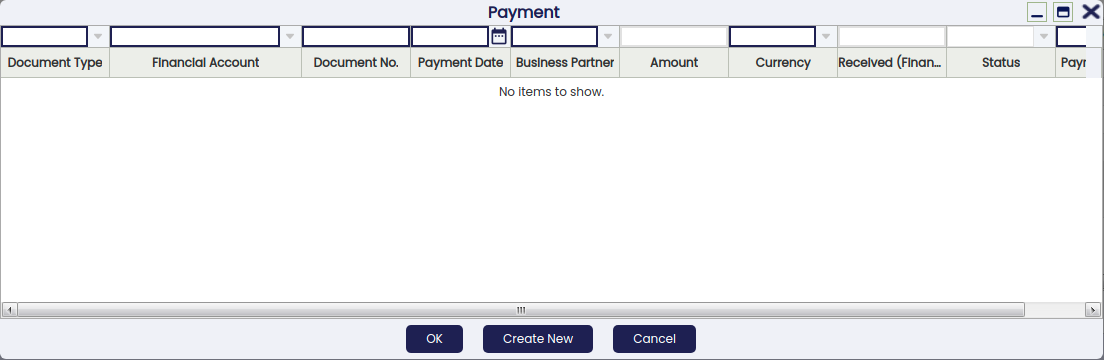 Payment without filter
