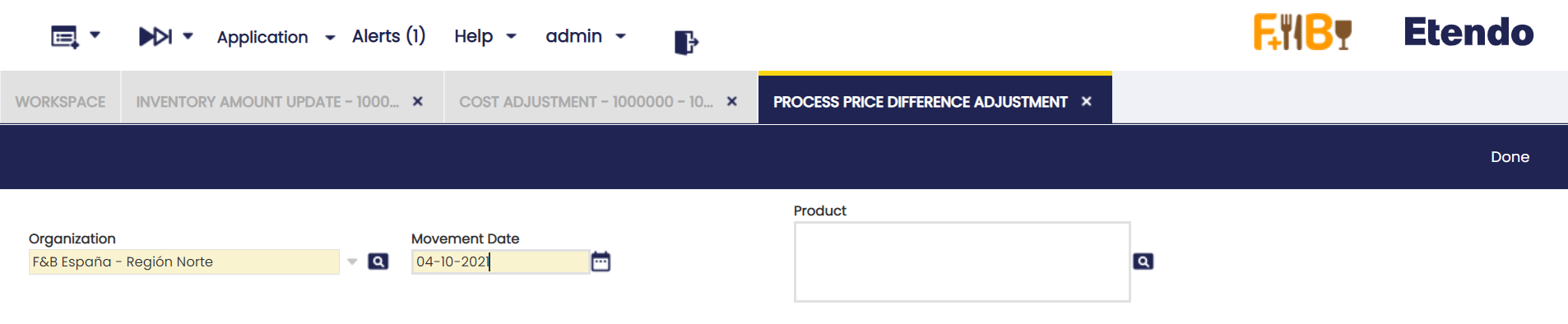 Cost adjustment