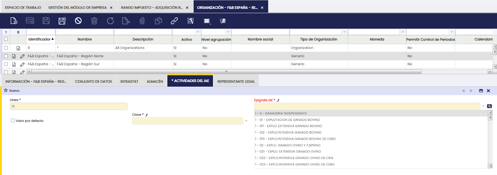 Organización - Actividades del IAE