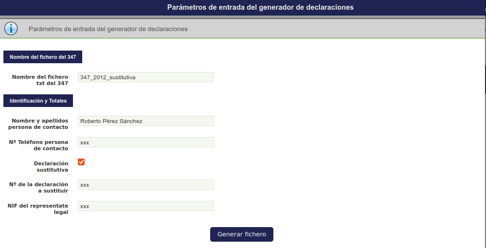 Declaración sustitutiva